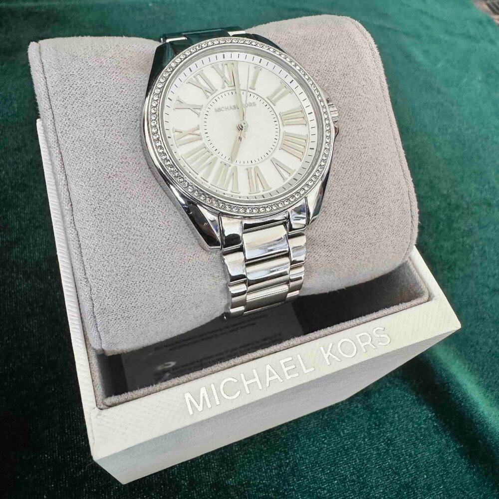 Michael Kors Pavé Silver-Tone Watch
